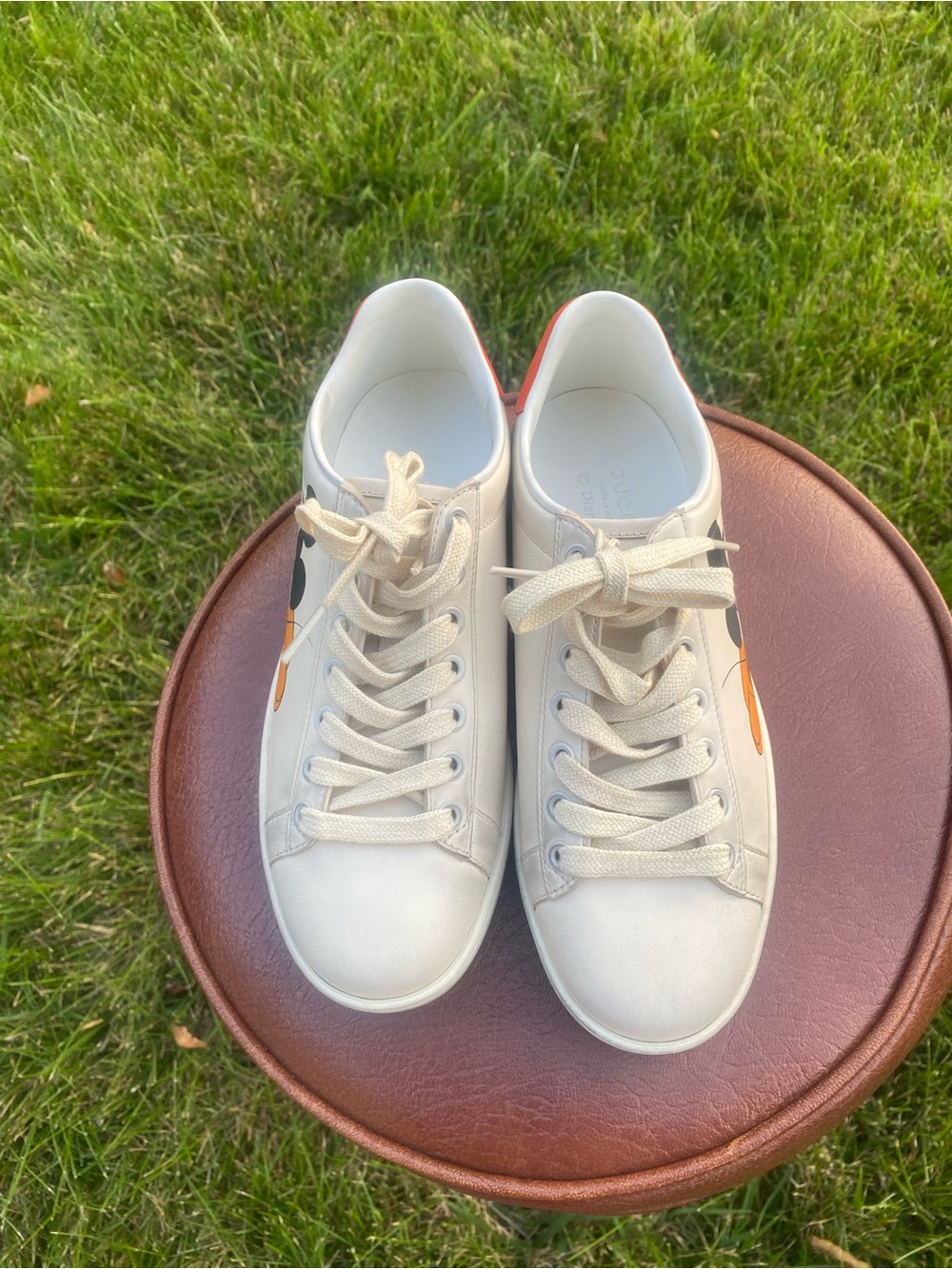 Authentic Gucci x Disney Women Mickey Mouse Ace Sneakers Size 35.5 - Picture 6 of 11